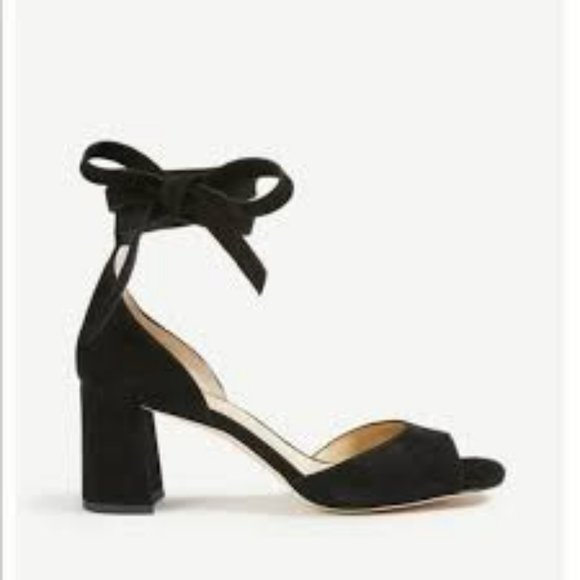 Ann Taylor Shoes - Ann Taylor Suede Block Heel Ankle Tie Sandal. Size 7.5. Great Condition